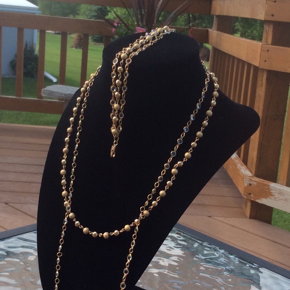 Gold Plated necklace and bracelet set - Picture 3 of 12